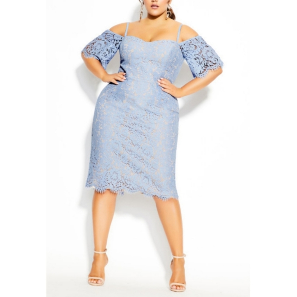 City Chic Lace Whisper Dress